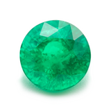 Lab Grown Colombian Emerald Round Cut 10mm 4.05-3.92ct Loose Gemstone