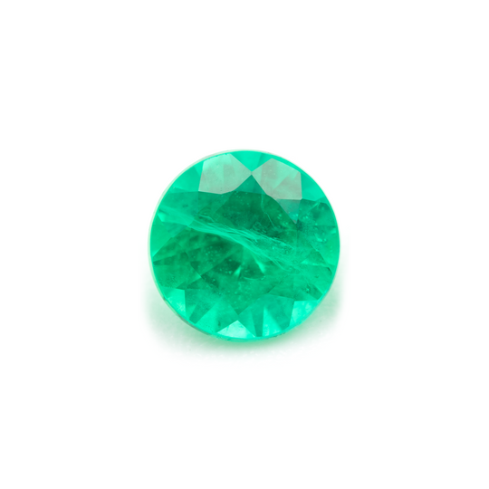 Lab Grown Colombian Emerald Round Cut 6mm 0.82-0.58ct Loose Gemstone