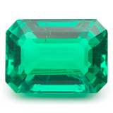Lab Grown Colombian Emerald Octagon Cut 14x10mm 7.86ct Loose Gemstone