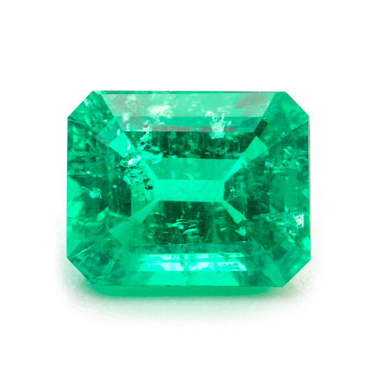 Lab Grown Colombian Emerald Octagon Cut 10x8mm 3.33-2.97ct Loose Gemstone