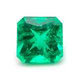 Lab Grown Colombian Emerald Octagon Princess Cut 9x9mm 3.2-3ct Loose Gemstone