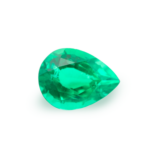 Lab Grown Colombian Emerald Pear Cut 8x6mm 1.06-1.16ct Loose Gemstone