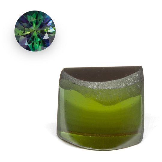 23.2ct Lab Grown Forsterite (Green to Purple Pleochroism) Faceting Rough Stone