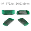 72.4-74.9ct 1pc Lab Grown Zambian Emerald with inclusions Faceting Rough Stone