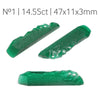 14.55-23.5ct 1pc Lab Grown Zambian Emerald with inclusions Faceting Rough Stone