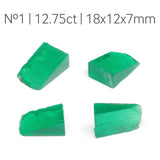 12.75-20.4ct 1pc Lab Grown Colombian Emerald with inclusions Faceting Rough Stone