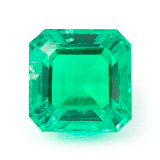 Lab Grown Colombian Emerald Octagon Cut 10x10mm 5.33ct Loose Gemstone