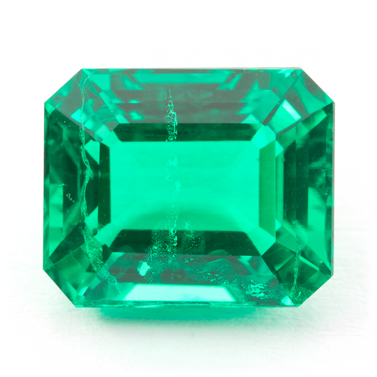 Lab Grown Colombian Emerald Octagon Cut 12x10mm 6.39-6.05ct Loose Gemstone