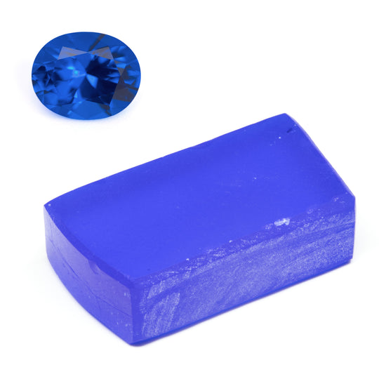 124.25ct Lab Grown Blue Spinel (Czochralski) Faceting Rough Stone