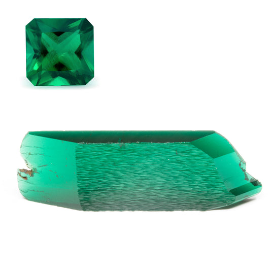 83.05ct Lab Grown Zambian Emerald with inclusions Faceting Rough Stone