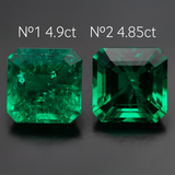 Lab Grown Colombian Emerald Octagon Cut 10x10mm 4.9-4.85ct Loose Gemstone