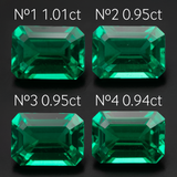 Lab Grown Colombian Emerald Octagon Cut 7x5mm 1.01-0.94ct Loose Gemstone