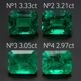 Lab Grown Colombian Emerald Octagon Cut 10x8mm 3.33-2.97ct Loose Gemstone