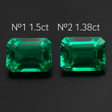 Lab Grown Colombian Emerald Octagon Cut 8x6mm 1.5-1.38ct Loose Gemstone