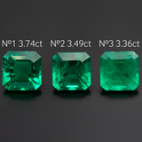 Lab Grown Colombian Emerald Octagon Cut 9x9mm 3.74-3.36ct Loose Gemstone