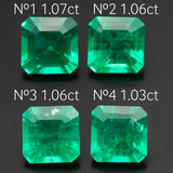 Lab Grown Colombian Emerald Octagon Cut 6x6mm 1.07-0.95ct Loose Gemstone