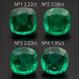 Lab Grown Colombian Emerald Cushion Cut 8x8mm 1.95-2.22ct Loose Gemstone