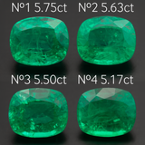 Lab Grown Colombian Emerald Cushion Cut 12x10mm 5.17-5.75ct Loose Gemstone