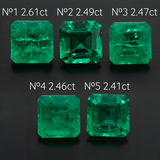 Lab Grown Colombian Emerald Octagon Cut 8x8mm 2.61-2.41ct Loose Gemstone