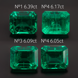 Lab Grown Colombian Emerald Octagon Cut 12x10mm 6.39-6.05ct Loose Gemstone