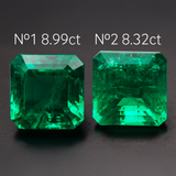 Lab Grown Colombian Emerald Octagon Cut 12x12mm 8.99-8.32ct Loose Gemstone