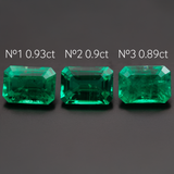 Lab Grown Colombian Emerald Octagon Cut 7x5mm 0.93-0.89ct Loose Gemstone