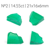 12.75-20.4ct 1pc Lab Grown Colombian Emerald with inclusions Faceting Rough Stone