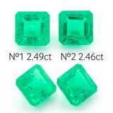 Lab Grown Colombian Emerald Octagon Cut 8x8mm 2.49-2.46ct Loose Gemstone
