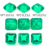 Lab Grown Colombian Emerald Sugarloaf Cut 12x12mm 8.67-8.07ct Loose Gemstone