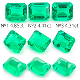 Lab Grown Colombian Emerald Octagon Cut 11x9mm 4.85-4.31ct Loose Gemstone