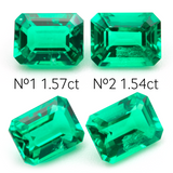 Lab Grown Colombian Emerald Octagon Cut 8x6mm 1.57-1.54ct Loose Gemstone