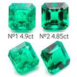 Lab Grown Colombian Emerald Octagon Cut 10x10mm 4.9-4.85ct Loose Gemstone