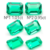 Lab Grown Colombian Emerald Octagon Cut 7x5mm 1.01-0.94ct Loose Gemstone