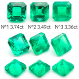Lab Grown Colombian Emerald Octagon Cut 9x9mm 3.74-3.36ct Loose Gemstone