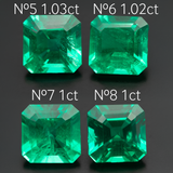 Lab Grown Colombian Emerald Octagon Cut 6x6mm 1.07-0.95ct Loose Gemstone