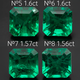 Lab Grown Colombian Emerald Octagon Cut 7x7mm 1.68-1.56ct Loose Gemstone