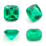 Lab Grown Colombian Emerald Cushion Cut 9x9mm 2.92ct Loose Gemstone