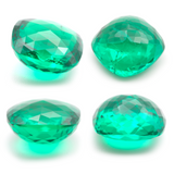 Lab Grown Colombian Emerald Checker Cut Cushion 15x15mm 13.66ct Loose Gemstone