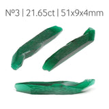 14.55-23.5ct 1pc Lab Grown Zambian Emerald with inclusions Faceting Rough Stone