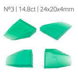 12.75-20.4ct 1pc Lab Grown Colombian Emerald with inclusions Faceting Rough Stone
