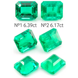 Lab Grown Colombian Emerald Octagon Cut 12x10mm 6.39-6.05ct Loose Gemstone