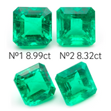 Lab Grown Colombian Emerald Octagon Cut 12x12mm 8.99-8.32ct Loose Gemstone