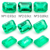 Lab Grown Colombian Emerald Octagon Cut 7x5mm 0.93-0.89ct Loose Gemstone
