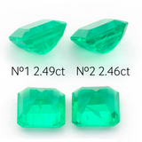 Lab Grown Colombian Emerald Octagon Cut 8x8mm 2.49-2.46ct Loose Gemstone
