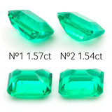 Lab Grown Colombian Emerald Octagon Cut 8x6mm 1.57-1.54ct Loose Gemstone
