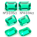 Lab Grown Colombian Emerald Octagon Cut 7x5mm 1.01-0.94ct Loose Gemstone