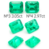 Lab Grown Colombian Emerald Octagon Cut 10x8mm 3.33-2.97ct Loose Gemstone