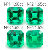 Lab Grown Colombian Emerald Octagon Cut 7x7mm 1.68-1.56ct Loose Gemstone