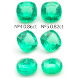 Lab Grown Colombian Emerald Cushion Cut 6x6mm 0.82-0.89ct Loose Gemstone