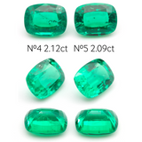 Lab Grown Colombian Emerald Cushion Cut 9x7mm 2.09-2.2ct Loose Gemstone